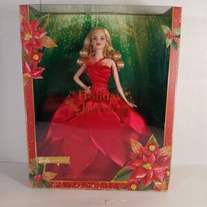Barbie Signature Holiday 2022 Doll in Red Gown Mattel in box